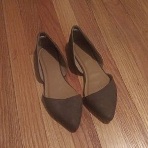 Olive brown flats